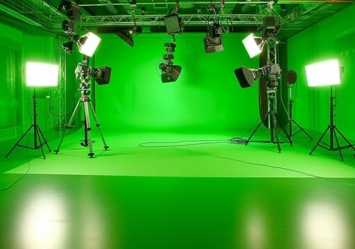 green-studio-setup-stockcake